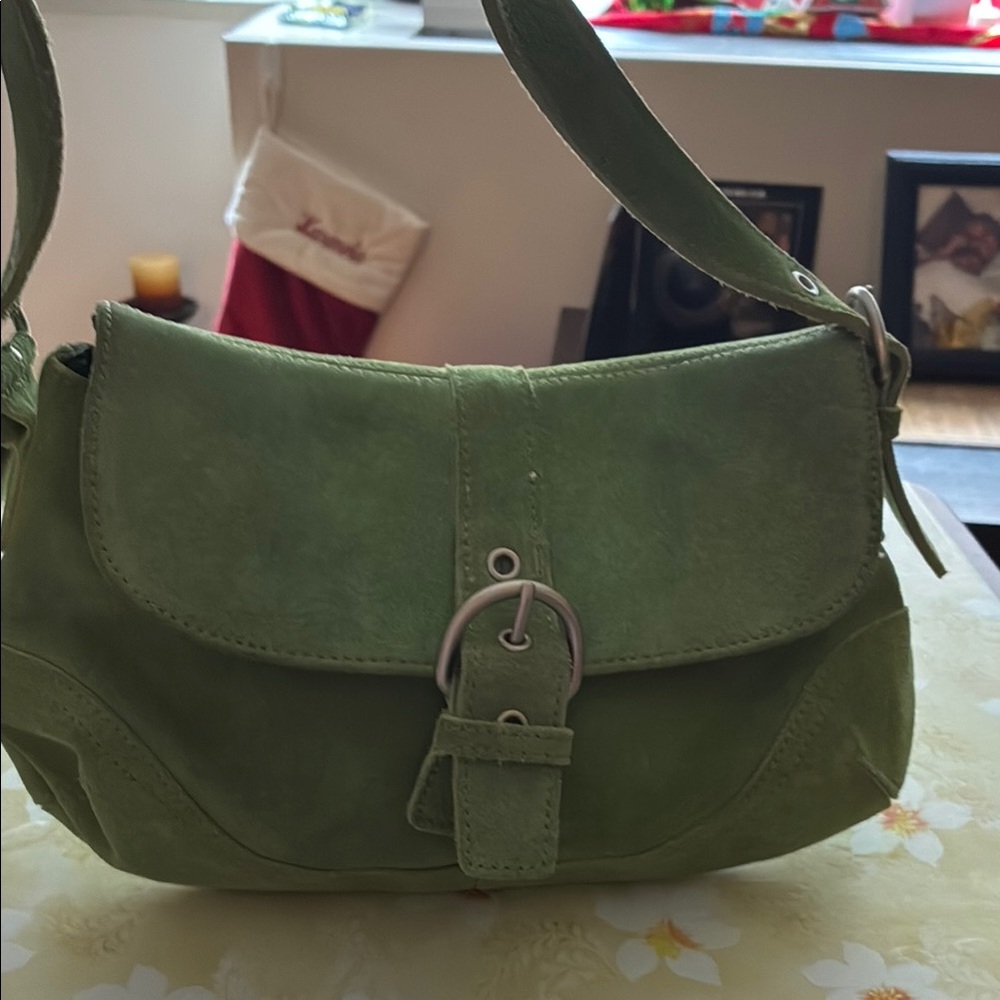 Green Leather Shoulder Bag